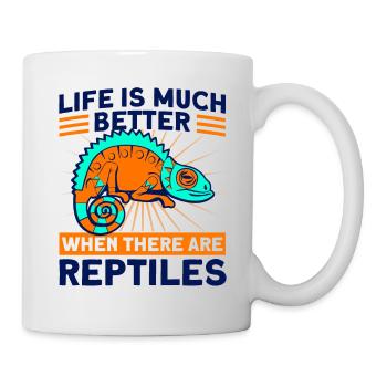 Reptilienliebhaber Reptil Schlange Geschenk - Tasse - Weiß - Rechts