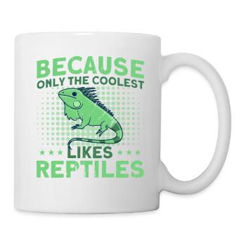 Eidechsen Reptil Reptilienliebhaber Geschenk - Tasse - Weiß - Rechts