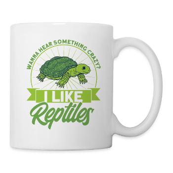Reptilien Eidechsen Reptilienliebhaber Geschenk - Tasse - Weiß - Rechts