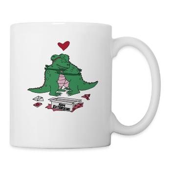 Extension de bras de dinosaure Dino T-Rex drôle - Mug blanc - blanc - Droite