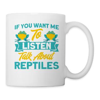 Schlange Reptilienliebhaber Reptil Geschenk - Tasse - Weiß - Rechts