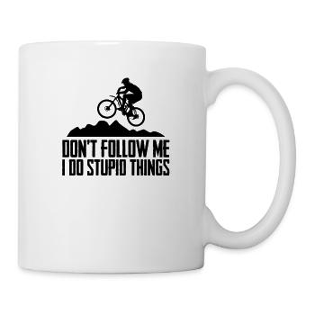 Cyclisme VTT Vélo VTT - Mug blanc - blanc - Droite