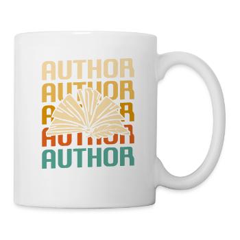 Retro Vintage Classic Author Book Writing - Tasse - Weiß - Rechts