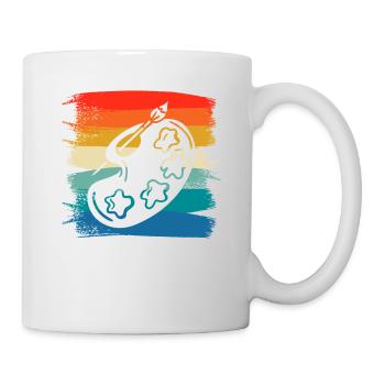 Retro Vintage Painter Paint Painting - Mug - white - Right