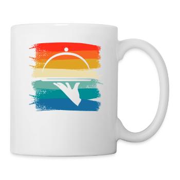 Rétro Vintage Waiter Restaurant servant - Mug blanc - blanc - Droite