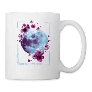 Mondschein Japanische Malerei Retro-grafik - Tasse - Weiß - Rechts