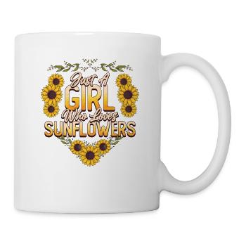 Juste une fille qui aime les tournesols. - Mug blanc - blanc - Droite