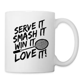 Badminton - Tasse - Weiß - Rechts