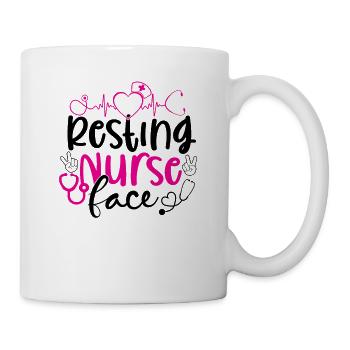Resting Nurse Face - Tasse - Weiß - Rechts