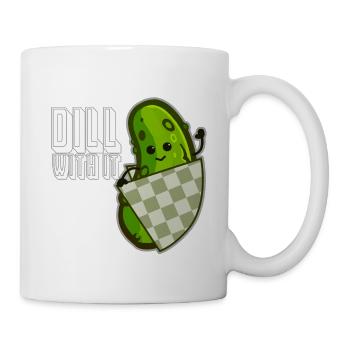 Drôle de cornichon à l’aneth avec ça! Humour Concombre Vegan - Mug blanc - blanc - Droite