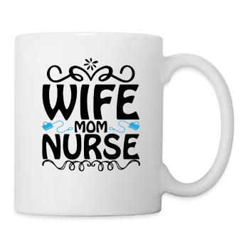 Ehefrau Mutter Krankenschwester - Tasse - Weiß - Rechts