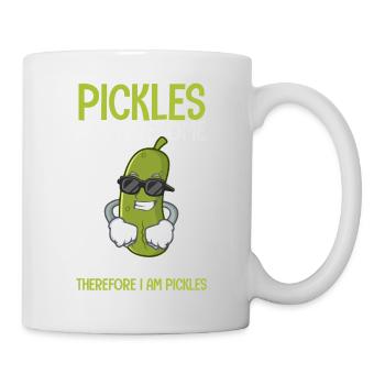 Les cornichons cool sont géniaux, je suis génial nourriture végétalienne - Mug blanc - blanc - Droite