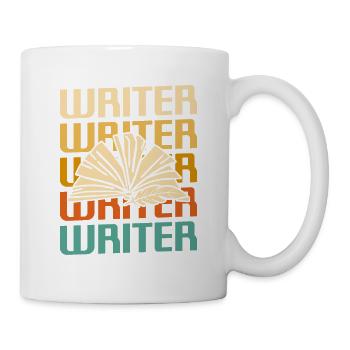 Retro Vintage Writer Professor Book Writing - Mug - white - Right