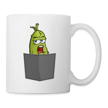 Pickles fausse poche Drôle Dill Cornichons Humour Nourriture - Mug blanc - blanc - Droite