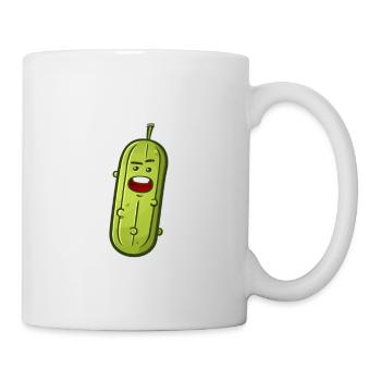 Respect The Pickles Vegan Food Funny Dill Pickle - Mug blanc - blanc - Droite