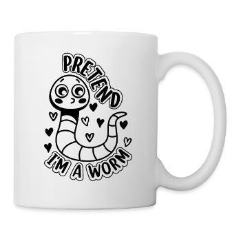 Pretend I'm A Worm Cute Worm Composting Worm Lover - Mug - white - Right
