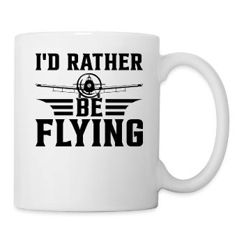 Double-Decker Airplane Pilot Biplane Pilot - I'd R - Mug - white - Right