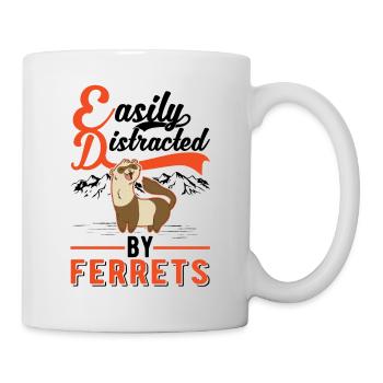 Facilement distrait par les furets Frettchen - Mug blanc - blanc - Droite