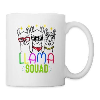 Llama Squad Sunglasses Matching Llamas Vintage - Mug - white - Right