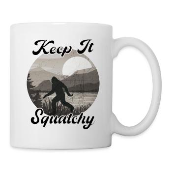 Keep It Squatchy Funny Sasquatch Retro Bigfoot - Tasse - Weiß - Rechts