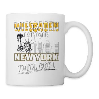 WIESBADEN IST WIE NEW YORK - Tasse - Weiß - Rechts