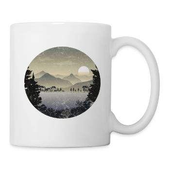 Mountain Wildlife Nature Retro Outdoors Forest - Mug - white - Right