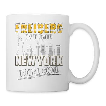 FREIBERG IST WIE NEW YORK - Tasse - Weiß - Rechts