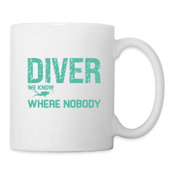 Sporttauchen Geschenk Unterwasser Sporttaucher - Tasse - Weiß - Rechts