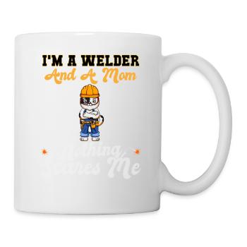 Je suis soudeur et maman rien ne me fait peur - Mug blanc - blanc - Droite