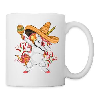 Cinco De Mayo Party Süßes Dabbing mexikanisches Einhorn - Tasse - Weiß - Rechts
