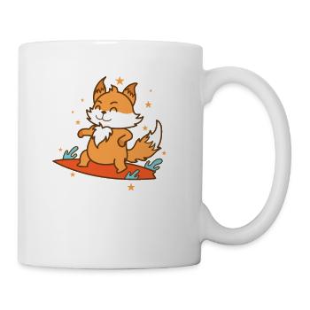 Fox surfs on the water Animal Nature - Mug - white - Right