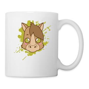 Horse Pony in Japanese kawaii style animal - Mug - white - Right
