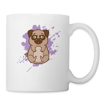 Carlin pour chien dans un animal japonais de style kawaii - Mug blanc - blanc - Droite