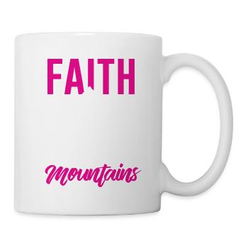 bibelvers glaube berge spruch - Tasse - Weiß - Rechts