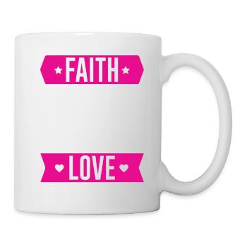 Bibelvers glaube hoffnung liebe - Tasse - Weiß - Rechts