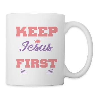Jésus premier verset biblique - Mug blanc - blanc - Droite
