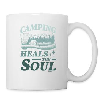 Le camping guérit l’âme - Mug blanc - blanc - Droite