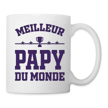 Meilleur Papy du Monde Papy Fête des Grands Pères - Mug blanc - blanc - Droite