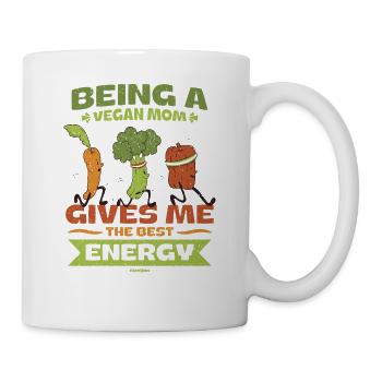 Être une maman végétalienne me donne la meilleure énergie - Mug blanc - blanc - Droite