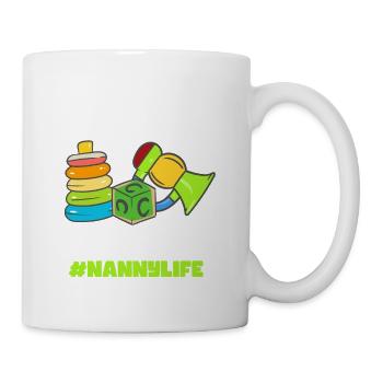 Tiny Human Snack Dealer #NannyLife - Tasse - Weiß - Rechts