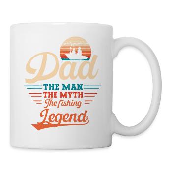 Dad the fishing legend fisherman gifts men - Mug blanc - blanc - Droite