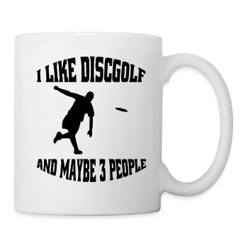 Discgolf lustige Spruch Discgolfer Discgolfspieler - Tasse - Weiß - Rechts