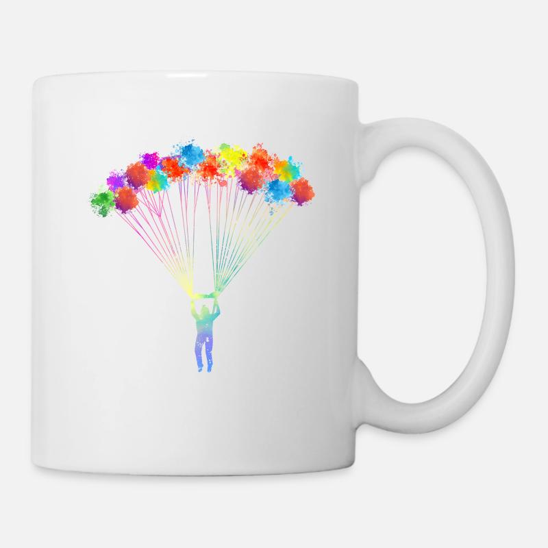 Parachutisme Couleur Splash Jumping - Mug blanc - blanc