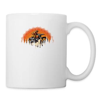 Descente VTT Moto Cross - Mug blanc - blanc - Droite