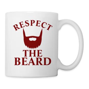 Respektiere den Bart - Tasse - Weiß - Rechts
