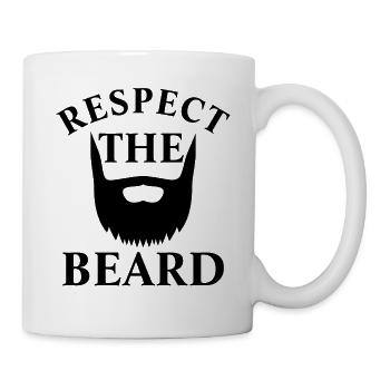 Respektiere den Bart - Tasse - Weiß - Rechts