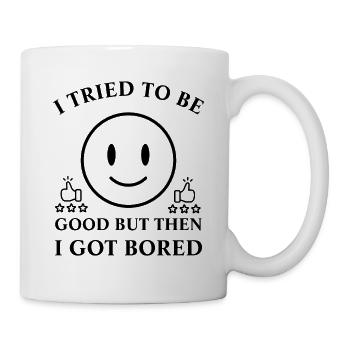 J’ai essayé d’être bon - Mug blanc - blanc - Droite