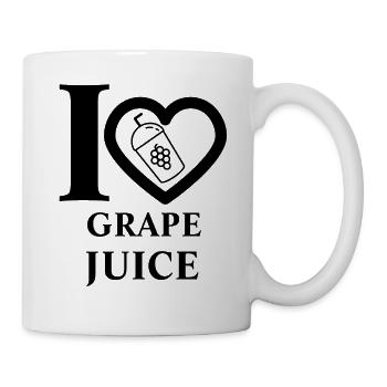 J’adore le jus de raisin - Mug blanc - blanc - Droite