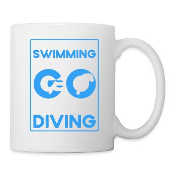 Sporttauchen Geschenk Unterwasser Sporttaucher - Tasse - Weiß - Rechts
