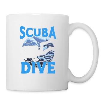 Sporttauchen Geschenk Unterwasser Sporttaucher - Tasse - Weiß - Rechts